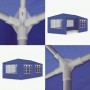 Pavilion gradina 3x6m cu 6 pereti laterale albastru